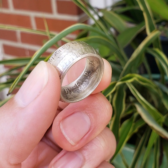 Handcrafted silver Coin Ring | Kennedy Half Dollar - Picture 8 of 14